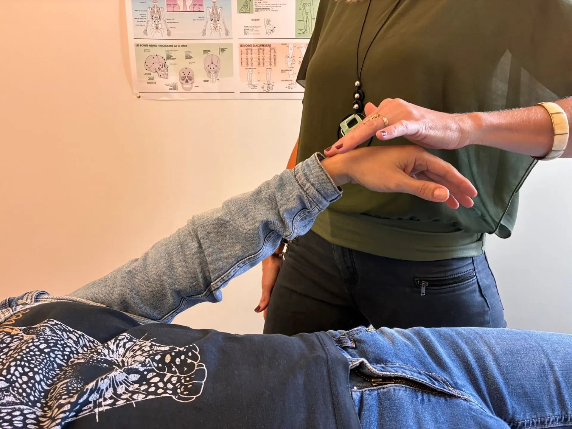 Séance de kinésiologie — test musculaire